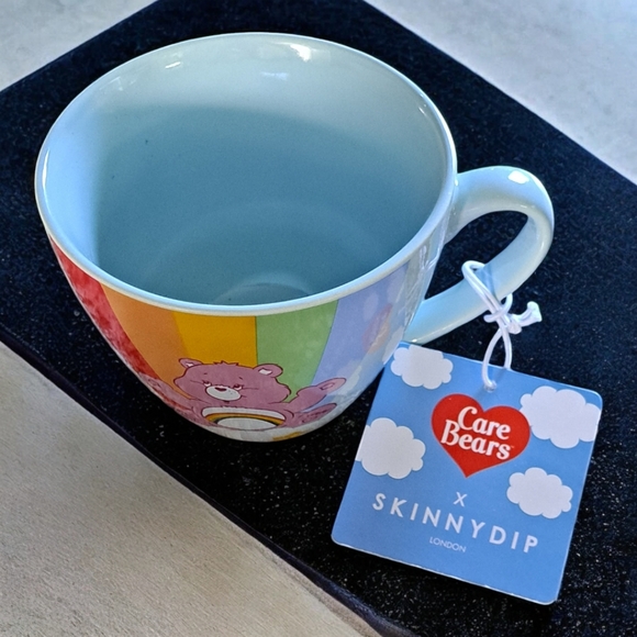 Care Bears SkinnyDip Coffee Mug Blue With Cheer Bear And Rainbow NWT - Picture 3 of 8
